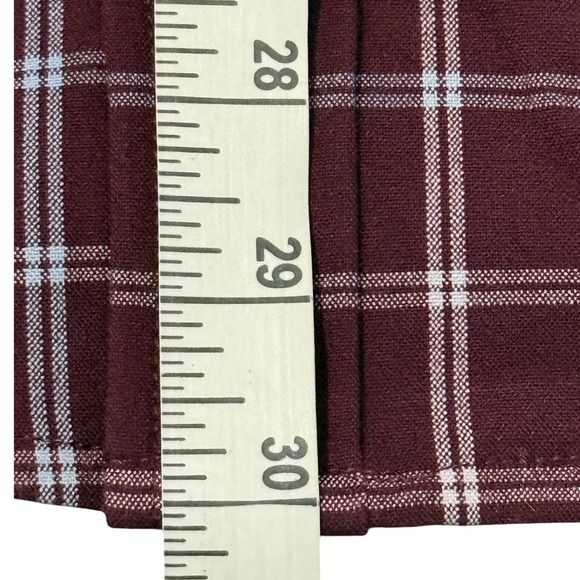 Mizzen Main Men' XL Burgandy Performance City Flannel Large Richard Plaid Shirt - Picture 4 of 9
